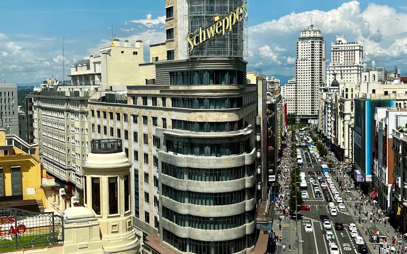 Vista aérea da Gran Vía