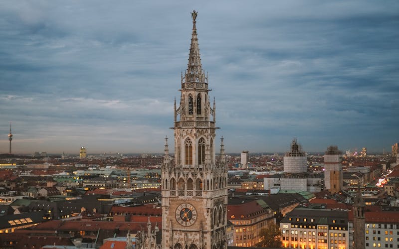Neues Rathaus de Munique ao crepúsculo