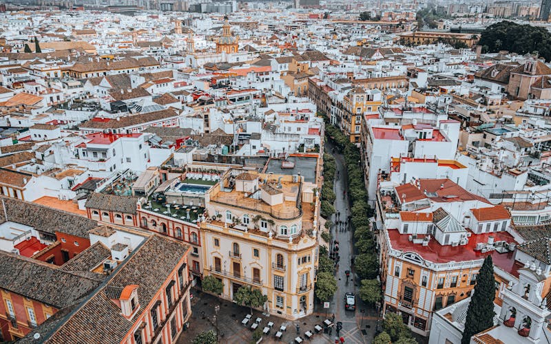 Vista aérea de Sevilha histórica